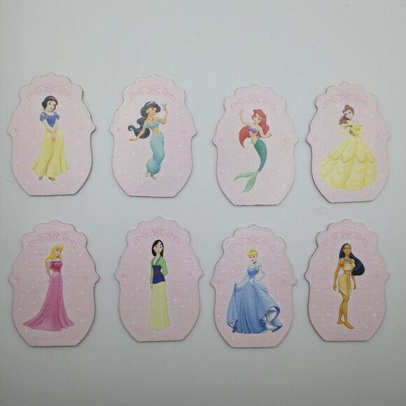Disney Monopoly Junior Princess Replacement Pieces Tokens Cupcake Topper 8 Piece - Picture 4 of 7